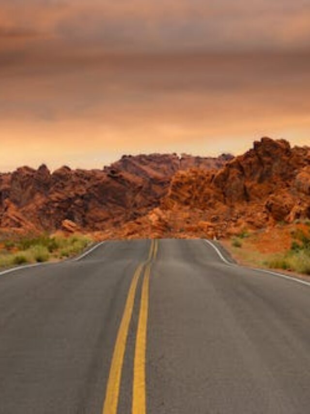 road-mountains-sunset-path-163848