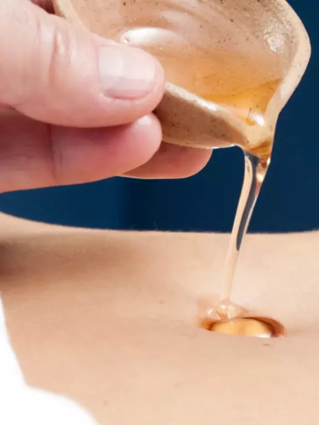 Applying Oil in Navel