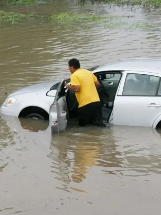 car in water