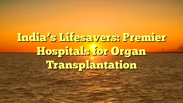 India’s Lifesavers: Premier Hospitals for Organ Transplantation
